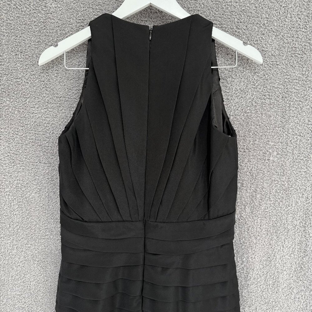 Badgley Mischka Bandage Shutter Pleat Silk Dress - Picture 4 of 6